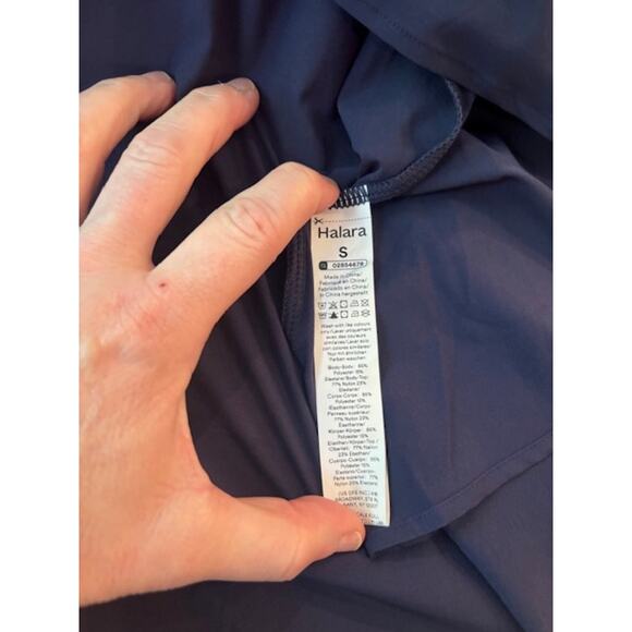 Halara Dress Breezeful High Low Flowy Midi Quick Dry Casual Navy Blue Small NWT - Picture 7 of 10